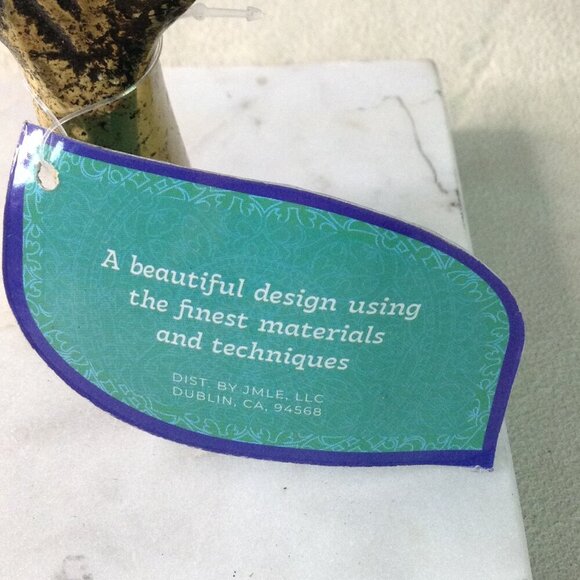 NWT Large Bronze/Brass Angel Wings; Marble Bases, Tall, Spiritual, Bookends - Picture 4 of 5